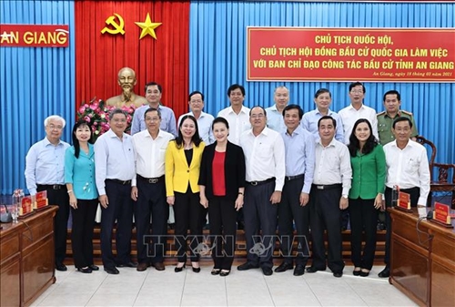 Chủ tịch Quốc hội Nguyễn Thị Kim Ngân làm việc với Ban Chỉ đạo công tác bầu cử tỉnh An Giang


